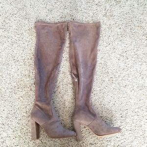 Steve Madden Taupe Brown Over the Knees Winter Boots